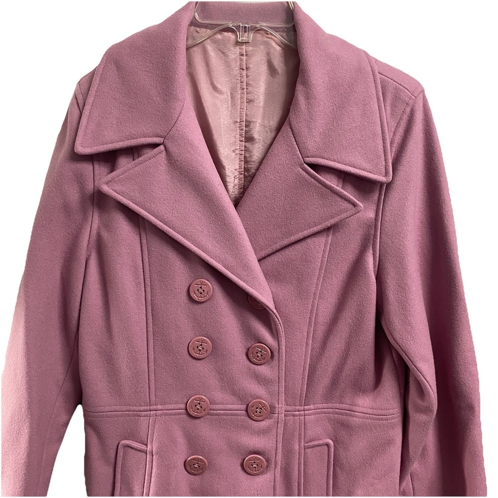PB Basics Womens Wool Blend  Pink Warm Dress Coat Sz.S‎ L=33",C=36",S=24" EUC